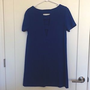 Blue Shift dress with fun back detail